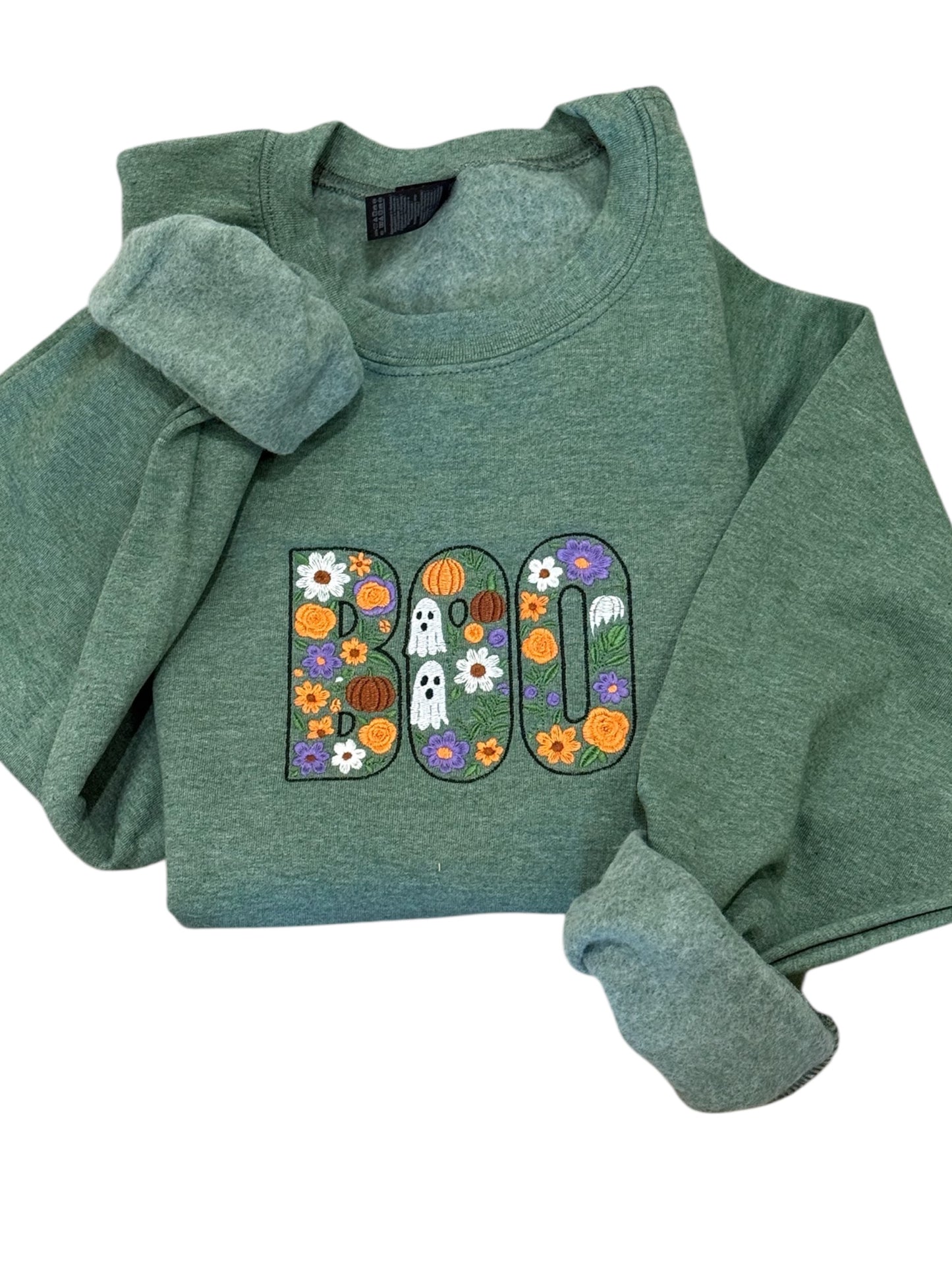 BOO Floral Halloween Sweatshirt