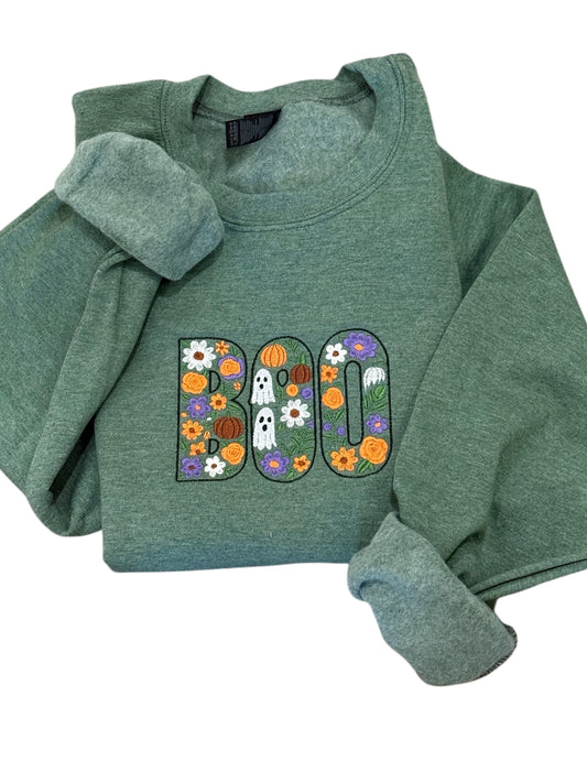 BOO Floral Halloween Sweatshirt