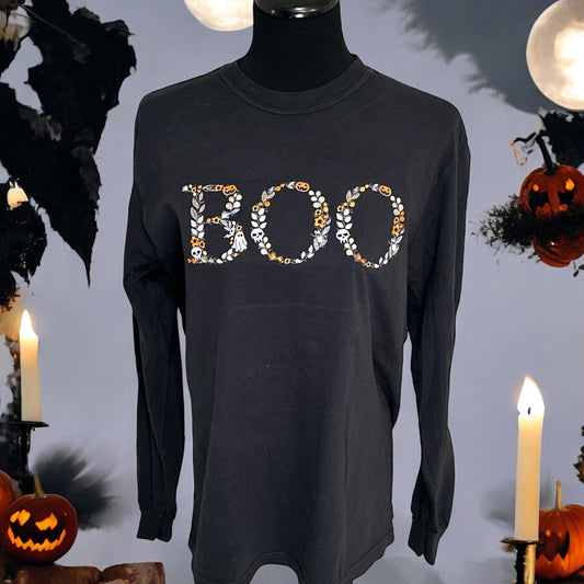 BOO floral font